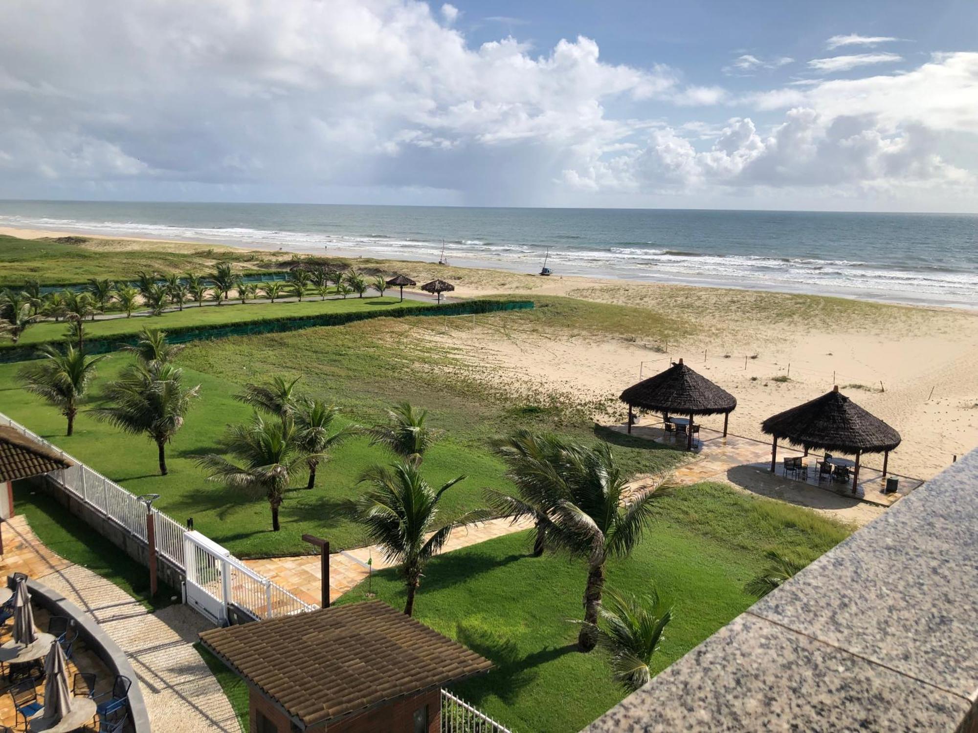 Apartamento Vista Total Do Mar Uma Cobertura A 400M Do Beach Park No Porto Das Dunas Aquiraz Condominio Terramaris Piscina Ampla Parque Infantil Sauna Estacionamento Privado 외부 사진