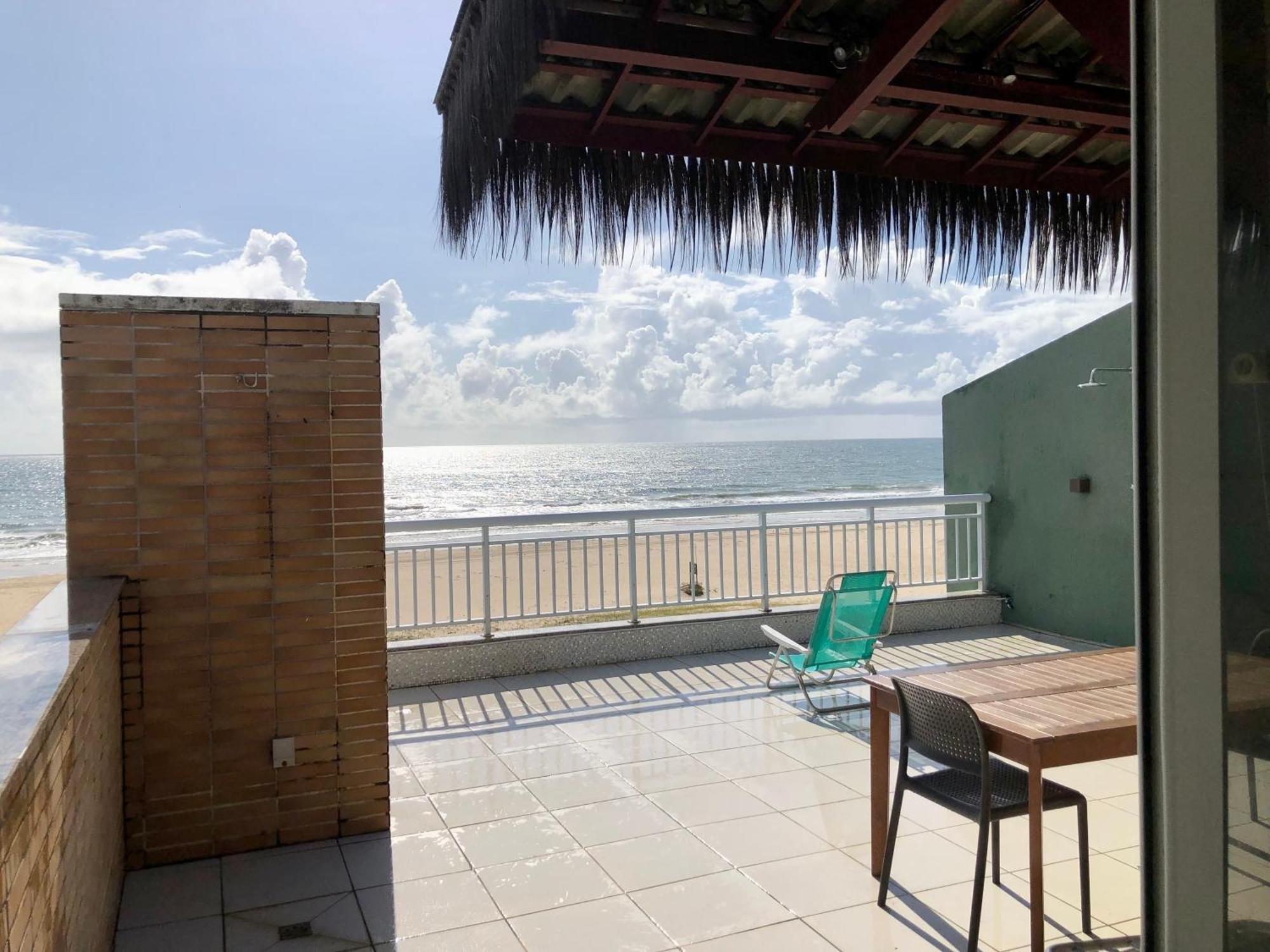 Apartamento Vista Total Do Mar Uma Cobertura A 400M Do Beach Park No Porto Das Dunas Aquiraz Condominio Terramaris Piscina Ampla Parque Infantil Sauna Estacionamento Privado 외부 사진